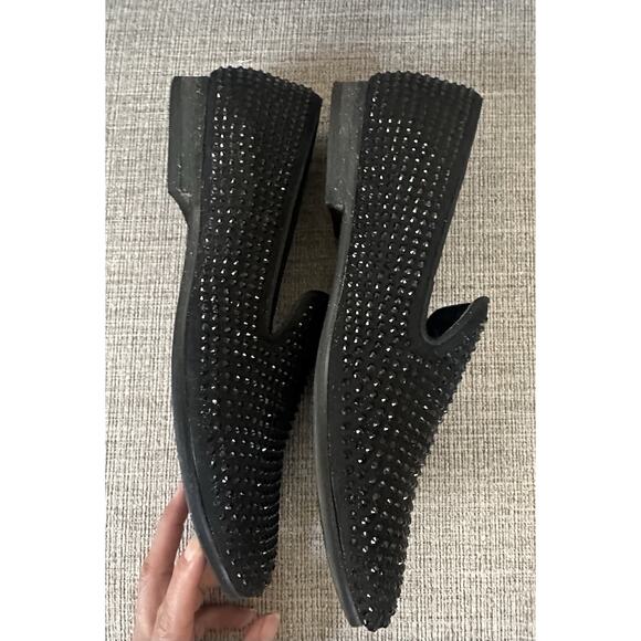 Steve Madden Caviar Rhinestone Smoking Loafer Mens Size 12